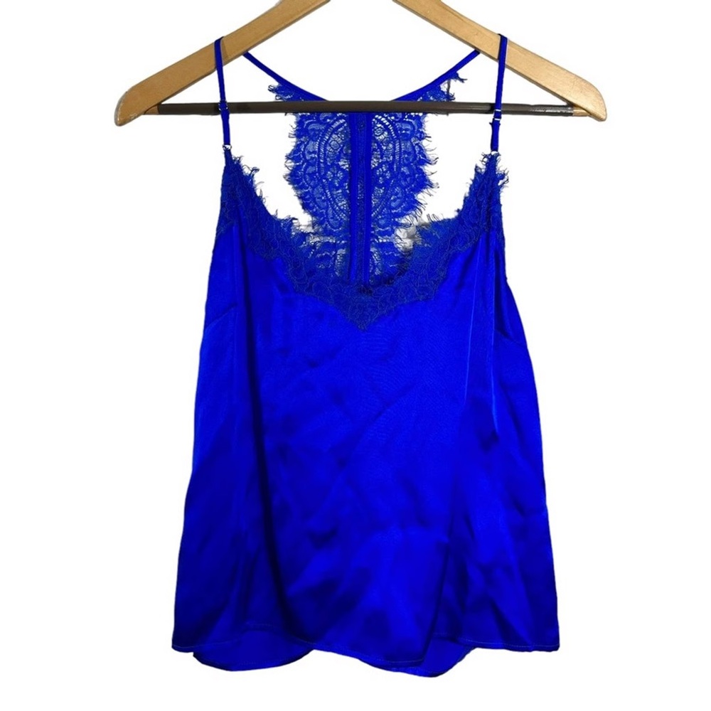 Generation Love Blue Lace Trim Cami Top
